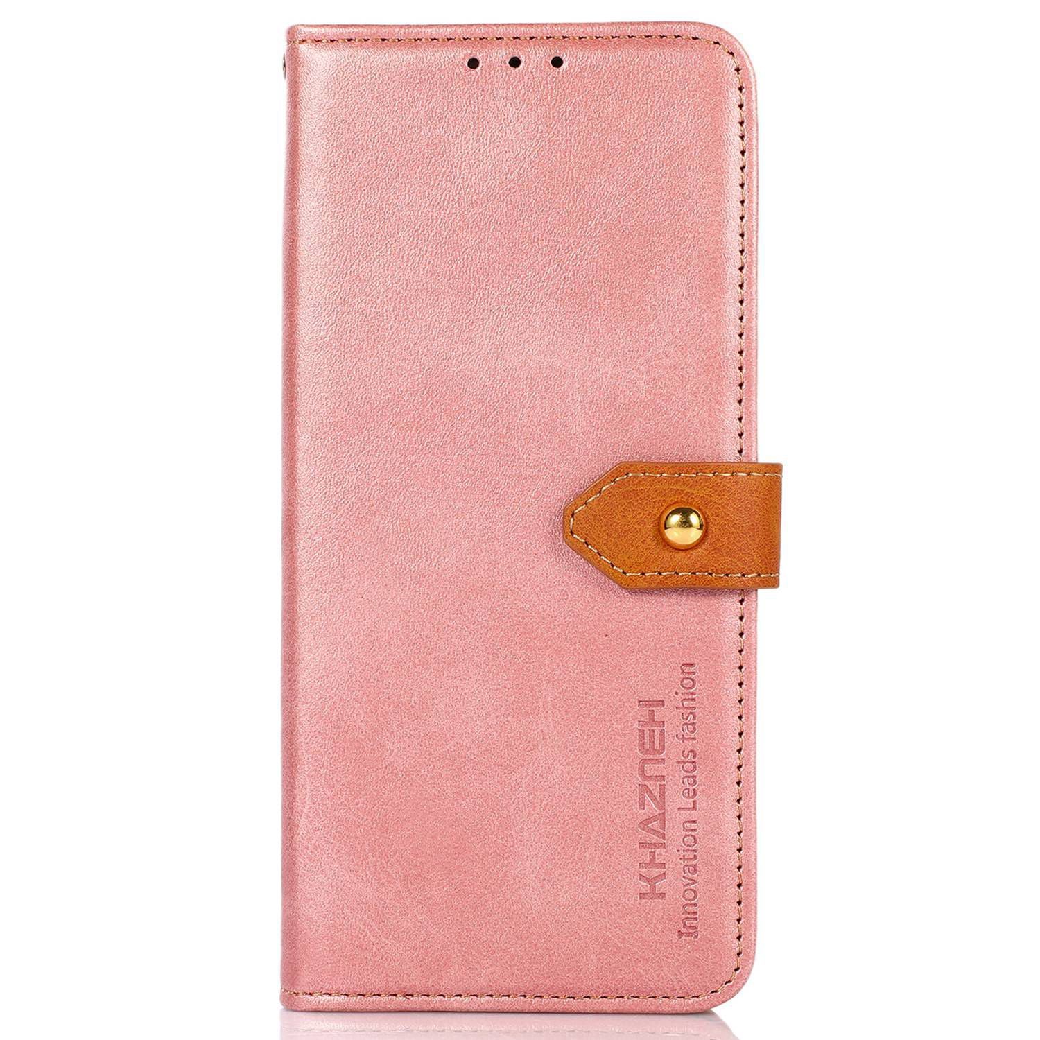 KHAZNEH For Xiaomi Redmi Note 13R Pro 5G Leather Case Wallet Cover Cowhide Texture - Rose Gold KHAZNEH For Xiaomi Redmi Note 13R Pro 5G Leather Case Wallet Cover Cowhide Texture - Rose Gold